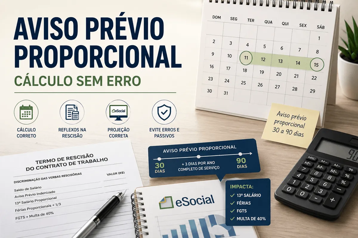 Aviso prévio proporcional: como calcular e evitar erro na rescisão