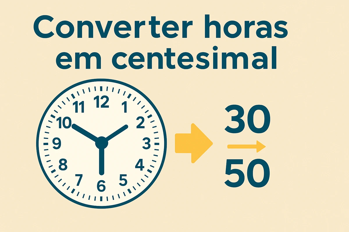 Converter horas em centesimal: tabela, fórmula e exemplos práticos