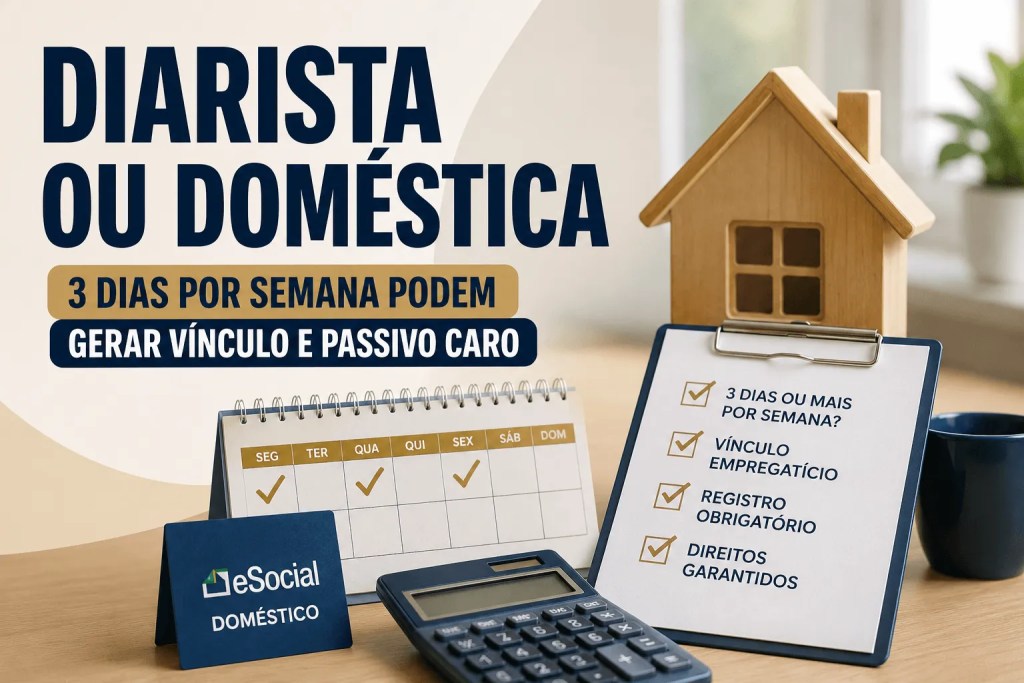 Diarista ou doméstica: o critério que define o vínculo e o risco que o patrão ignora