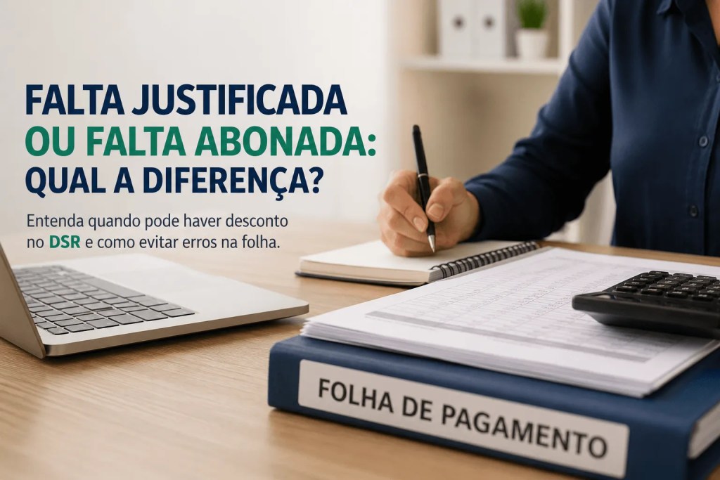 Falta justificada não é falta abonada: a diferença que define o DSR e o passivo