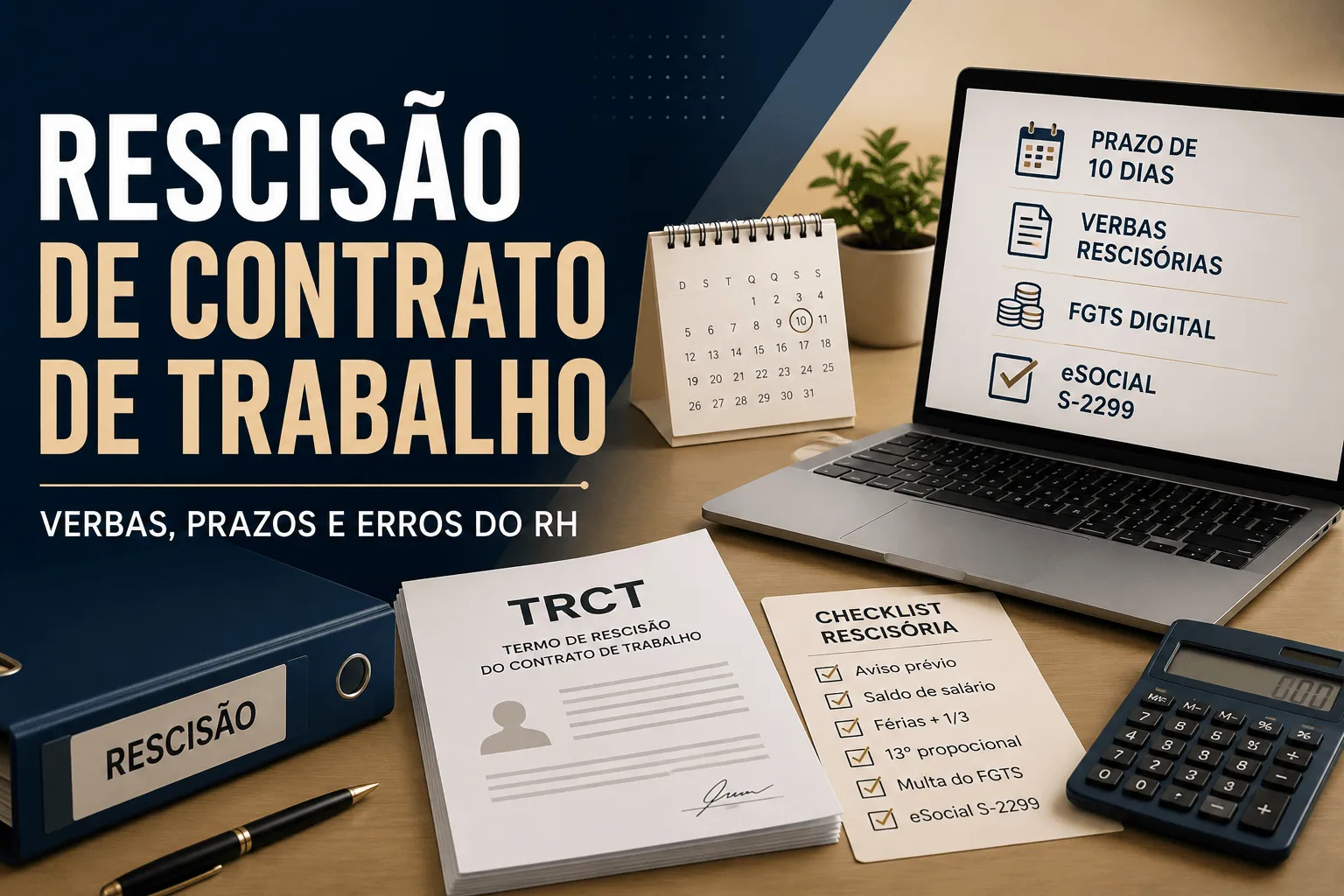 Rescisão de contrato de trabalho: verbas, prazos e erros do RH