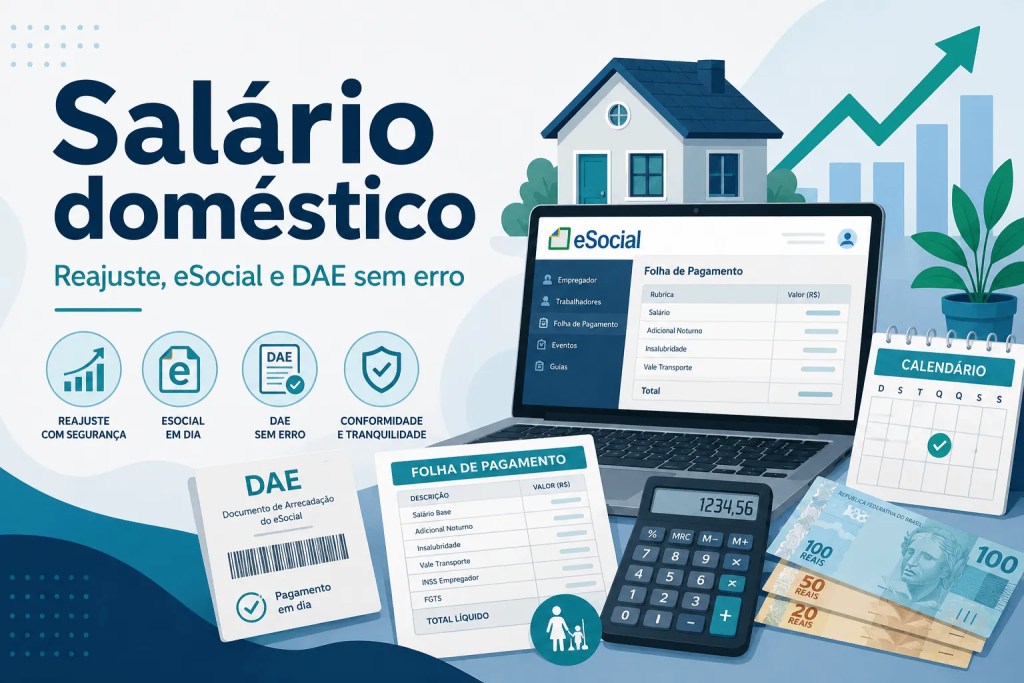 Salário doméstico: reajuste errado gera diferença no DAE