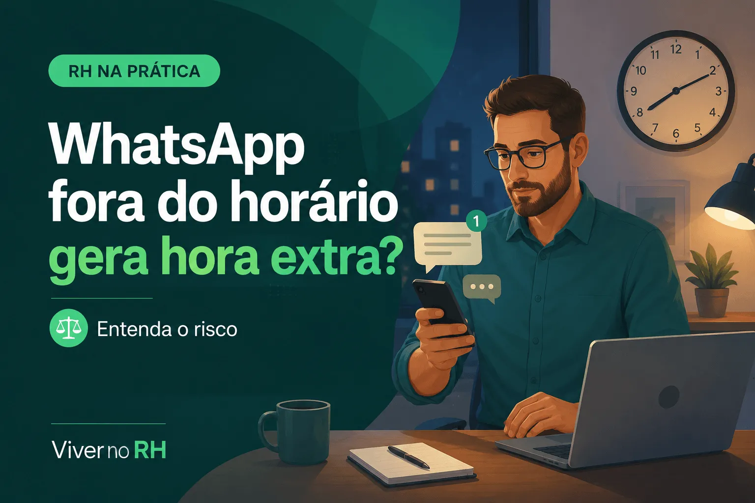 WhatsApp fora do horário de trabalho gera hora extra? Entenda o risco
