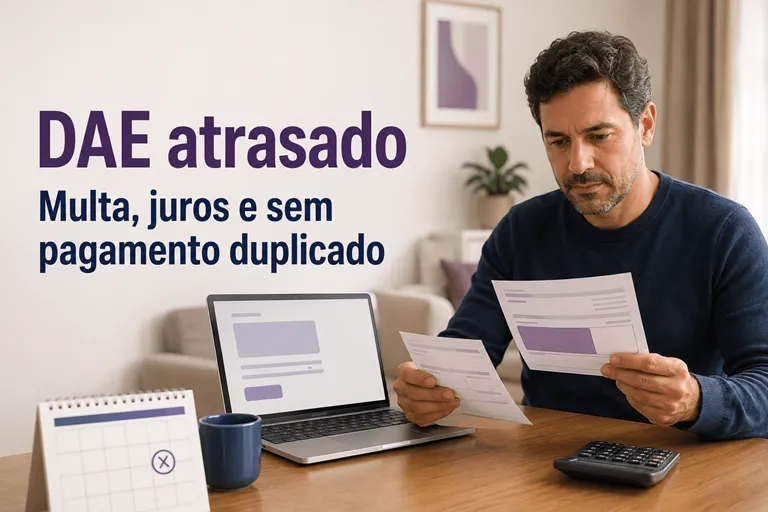 DAE atrasado: como pagar com multa e juros sem duplicidade